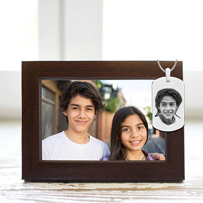 Personalized Full Photo Engraved Pendant