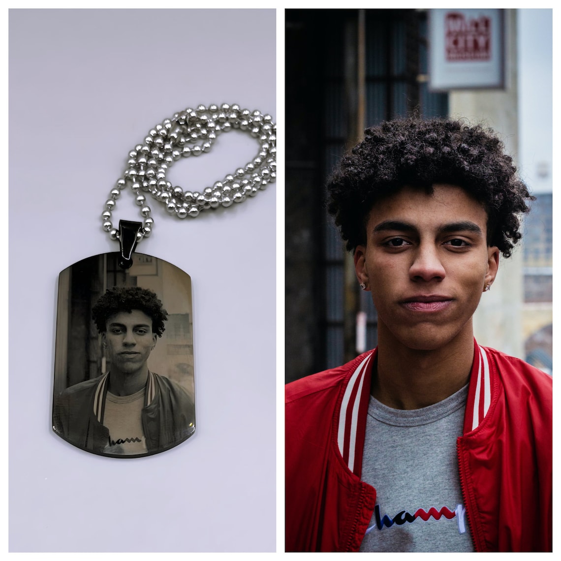 Personalized Full Photo Engraved Pendant