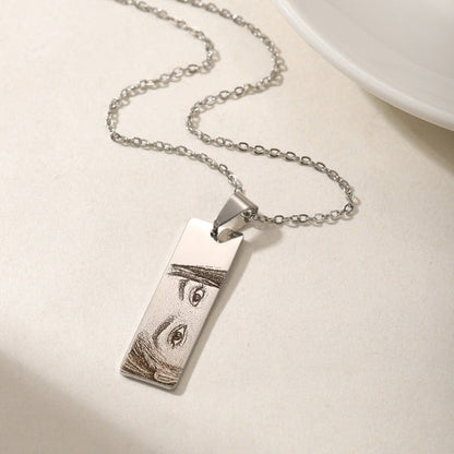 Personalized EYE Engraved Necklace