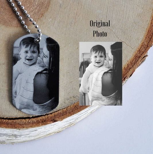 Personalized Full Photo Engraved Pendant